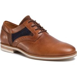 Półbuty BULLBOXER - 434K20437 Coor. Pomarańczowe buty wizytowe męskie Bullboxer, ze skóry ekologicznej, bez zapięcia. Za 399,00 zł.