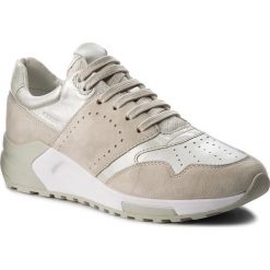 Sneakersy GEOX - D Phyteam A D724DA 022BV C0997 Ivory/Platinum. Brązowe sneakersy damskie Geox, z materiału. W wyprzedaży za 299,00 zł.