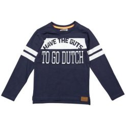 Dirkje Koszulka Chłopięca To Go Dutch 122 Niebieski. Niebieskie t-shirty chłopięce marki Dirkje, z nadrukiem. Za 55,00 zł.