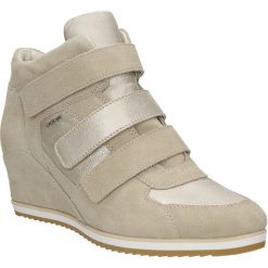 Sneakersy geox d7254d 022bv. Brązowe sneakersy damskie Geox, ze skóry. Za 699,99 zł.