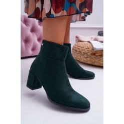 Botki Damskie Na Obcasie Sergio Leone Zielone BT522. Zielone botki damskie Tagless, na jesień, bez obcasa, na obcasie, bez zapięcia. Za 119,00 zł.