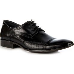 Czarne skórzane półbuty męskie. Czarne półbuty męskie Gregor, eleganckie. Za 169,90 zł.