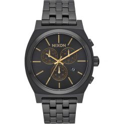 Zegarki męskie: Zegarek męski All Black Gold Nixon Time Teller Chrono A9721031
