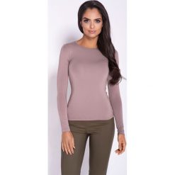 Cappuccino Codzienna Bluzka Basic. Szare podkoszulki damskie Molly.pl, s, bez wzorów, biznesowe, z okrągłym kołnierzem, z długim rękawem. Za 99,90 zł.