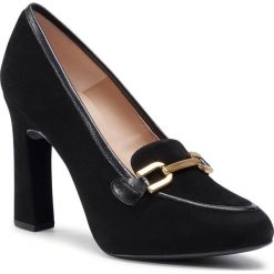 Półbuty UNISA - Piero Ks Pb Black. Czarne półbuty damskie Unisa, z aplikacjami, ze skóry, eleganckie, bez obcasa, na obcasie, bez zapięcia. Za 569,00 zł.