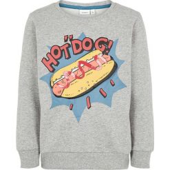 Bluza "Rido" w kolorze szarym. Szare bluzy niemowlęce name it boys, z nadrukiem, z bawełny, bez rękawów, bez kaptura. W wyprzedaży za 52,95 zł.