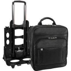 Skórzany, czarny plecak 3w1 z odpinanymi ramionami wicker park 15,6". Czarne plecaki męskie Mcklein, w paski, ze skóry, eleganckie. Za 1399,00 zł.
