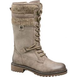 Buty zimowe damskie: kozaki damskie Highland Creek szarobrązowe