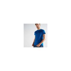 Koszulka fitness krótki rękaw FTS 120 męska. Niebieskie koszulki męskie DOMYOS, xl, bez wzorów, z poliesteru, bez kołnierzyka, z krótkim rękawem, krótkie. Za 29,99 zł.