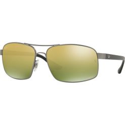 Ray-Ban - Okulary. Czarne okulary przeciwsłoneczne męskie marki Ray-Ban, z materiału, prostokątne. Za 849,90 zł.