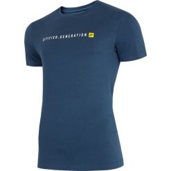 T-shirt męski TSM208 - granat. Szare t-shirty męskie 4f, m, bez wzorów, bez kołnierzyka. Za 29,99 zł.