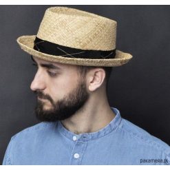 Kapelusz letni porkpie CLAUDIO raffia. Kapelusze męskie Pakamera, bez wzorów. Za 110,00 zł.