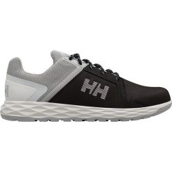 Skórzane sneakersy "Gambier" w kolorze czarno-szarym. Szare trampki męskie Helly Hansen, na sznurówki. W wyprzedaży za 239,95 zł.