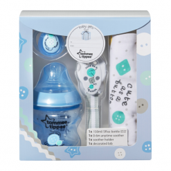 CTN Zestaw Baby Gift niebieski. Niebieskie śliniaki marki Tommee Tippee. Za 50,90 zł.