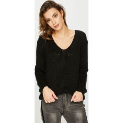 Answear - Sweter Orient Express. Czarne swetry damskie ANSWEAR, s, bez wzorów, z dzianiny, z krótkim rękawem, krótkie, bez kaptura. W wyprzedaży za 59,90 zł.