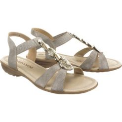 RIEKER REMONTE R3638-90 grey combination, sandały damskie. Szare koturny damskie Rieker Remonte, bez wzorów, bez obcasa, na koturnie, bez zapięcia. Za 256,90 zł.