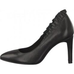 Tamaris Czółenka Damskie 41 Czarne. Czarne buty ślubne damskie Tamaris, ze skóry, na wysokim obcasie. Za 299,90 zł.