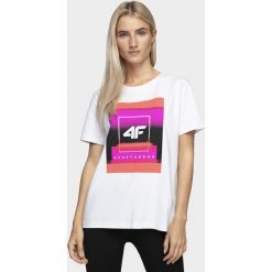 T-shirt damski. Koszulki damskie 4f, bez wzorów, bez kołnierzyka. Za 59,99 zł.
