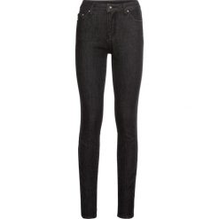 Dżinsy z aksamitnym paskiem bonprix czarny denim z czarnym paskiem. Czarne boyfriendy damskie bonprix, z denimu. Za 124,99 zł.