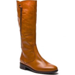 Oficerki ARA - 12-49519-76 Cuoio. Brązowe kozaki damskie skórzane marki ara, przed kolano, na wysokim obcasie. W wyprzedaży za 449,00 zł.