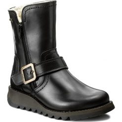 Botki FLY LONDON - Sekufly GORE-TEX P144057000 Black. Czarne buty zimowe damskie marki Fly London, z gore-texu, na obcasie. W wyprzedaży za 389,00 zł.