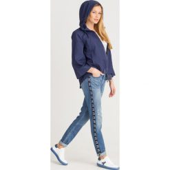 KURTKA Armani Exchange. Niebieskie kurtki damskie Armani Exchange, s, bez wzorów, z bawełny. Za 695,40 zł.