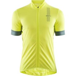 Craft koszulka rowerowa męska Rise żółta M. Żółte koszulki męskie Craft, s, bez wzorów, z klasycznym kołnierzykiem, bez rękawów, na fitness i siłownię. Za 229,00 zł.