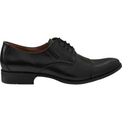 Półbuty BUCN001777. Czarne buty wizytowe męskie marki Giacomo Conti, bez wzorów, ze skóry, eleganckie, bez zapięcia. Za 299,00 zł.