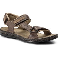 Sandały LASOCKI FOR MEN - MI18-1-28-381 Dk Brown. Pomarańczowe klapki męskie Lasocki For Men, bez wzorów, ze skóry. Za 119,99 zł.