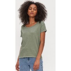 T-shirt z bawełny organicznej - Khaki. Brązowe t-shirty damskie House, s, bez wzorów, z bawełny, bez kołnierzyka. Za 29,99 zł.