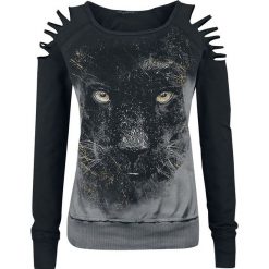 Outer Vision Golden Eyes Bluza damska czarny. Czarne bluzy damskie marki Outer Vision, l, z nadrukiem, bez rękawów, bez kaptura. Za 144,90 zł.
