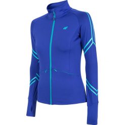 Bluza treningowa damska BLDF203 - kobalt. Niebieskie bluzy damskie z kieszeniami marki 4f, z dzianiny. Za 169,99 zł.