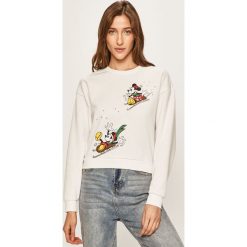 Only - Bluza. Niebieskie bluzy damskie ONLY, s, z nadrukiem, z bawełny, bez rękawów, bez kaptura. W wyprzedaży za 99,90 zł.