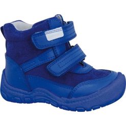 Protetika buty zimowe za kostkę chłopięce Mel 19 niebieskie. Niebieskie buty chłopięce zimowe Protetika, ze skóry, za kostkę, bez zapięcia. Za 165,00 zł.