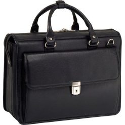 Teczka męska Gresham 15,6" w kolorze czarnym. Czarne torby męskie skórzane Mcklein, w paski, klasyczne, na ramię. Za 1049,00 zł.
