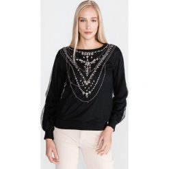 TWINSET Bluza Czarny. Czarne bluzy damskie Twinset, s, z aplikacjami, z bawełny, bez rękawów, bez kaptura. Za 774,95 zł.