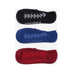 Converse 3-pack Skarpetki Czarny Niebieski Czerwony. Czerwone skarpetki męskie Converse, bez wzorów, z elastanu. Za 51,95 zł.