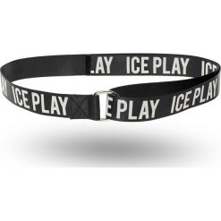 PASEK ICE PLAY. Czarne paski męskie Ice Play, w paski, z materiału. Za 149,00 zł.