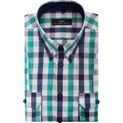 Koszula ALESSIO D 15-05-10-K. Koszule męskie Giacomo Conti, m, w kratkę, z bawełny, button down, bez rękawów. Za 129,00 zł.