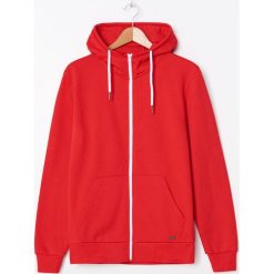 Rozpinana bluza z kapturem basic - Czerwony. Czerwone bluzy męskie House, s, bez wzorów, z kapturem, bez rękawów, z kapturem. Za 89,99 zł.