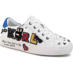Sneakersy KARL LAGERFELD - KL60114 White Lthr. Białe półbuty damskie KARL LAGERFELD, ze skóry. Za 929,00 zł.
