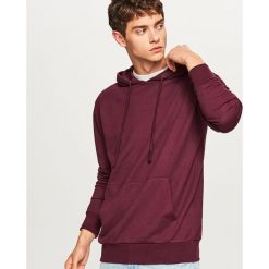Bluza kangurka z kapturem - Bordowy. Czerwone bejsbolówki męskie Reserved, l, z kapturem. Za 79,99 zł.