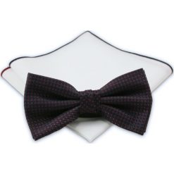 Stylowa mucha + poszetka - Chattier MUCH0258. Muszki męskie Chattier, na imprezę, w paski, eleganckie. Za 44,00 zł.