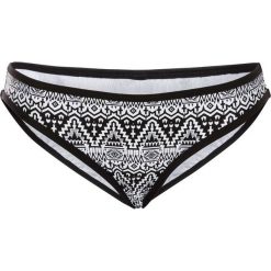 Stroje kąpielowe damskie: Figi bikini bonprix czarno-biały z nadrukiem