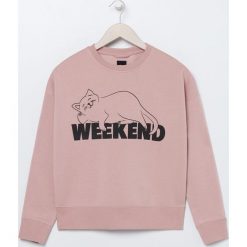 Bluza ze zwierzęcym nadrukiem - Różowy. Różowe bluzy damskie Sinsay, s, z nadrukiem, bez rękawów, bez kaptura. Za 29,99 zł.