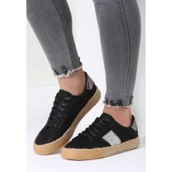 Czarne Trampki Pretty Paper. Czarne espadryle damskie vices, bez wzorów, na sznurówki. Za 69,99 zł.