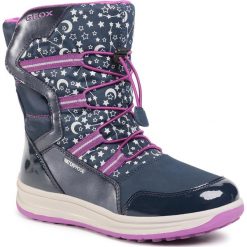 Śniegowce GEOX - J Roby G. B Wpf A J042UA 050FU CF48B D Navy/Cyclamen. Niebieskie śniegowce dziewczęce Geox, bez zapięcia. Za 349,00 zł.