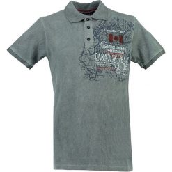 Koszulka polo w kolorze szarym. Szare koszulki polo męskie Canadian Peak, s, z nadrukiem, z bawełny, polo, bez rękawów. W wyprzedaży za 98,95 zł.