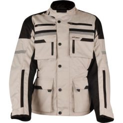 Kurtki męskie: W-TEC Męska kurtka motocyklowa Rolph beżowo-czarna r. XL (9247)
