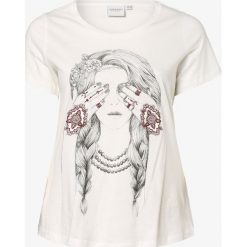 Junarose - T-shirt damski – Jrhippieroxy, biały. Białe t-shirty damskie Junarose, z nadrukiem, bez kołnierzyka. Za 119,95 zł.